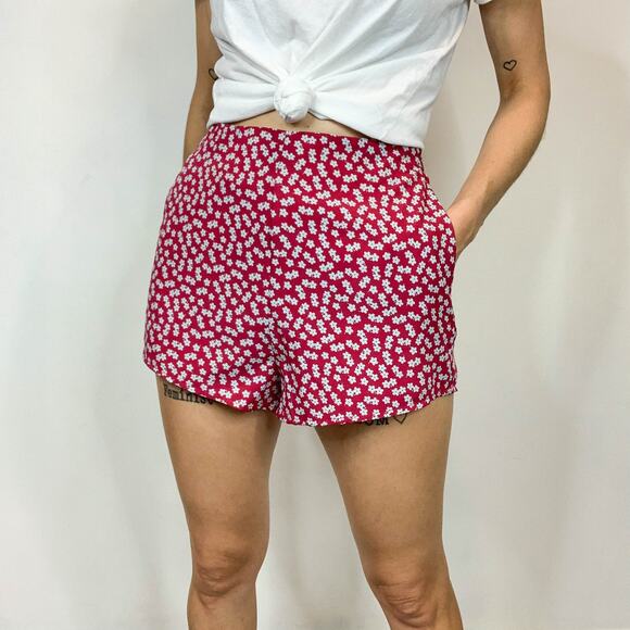 SUPERDOWN 90s floral high rise shorts y2k kidcore jamcore picniccore 2452 - Picture 2 of 11